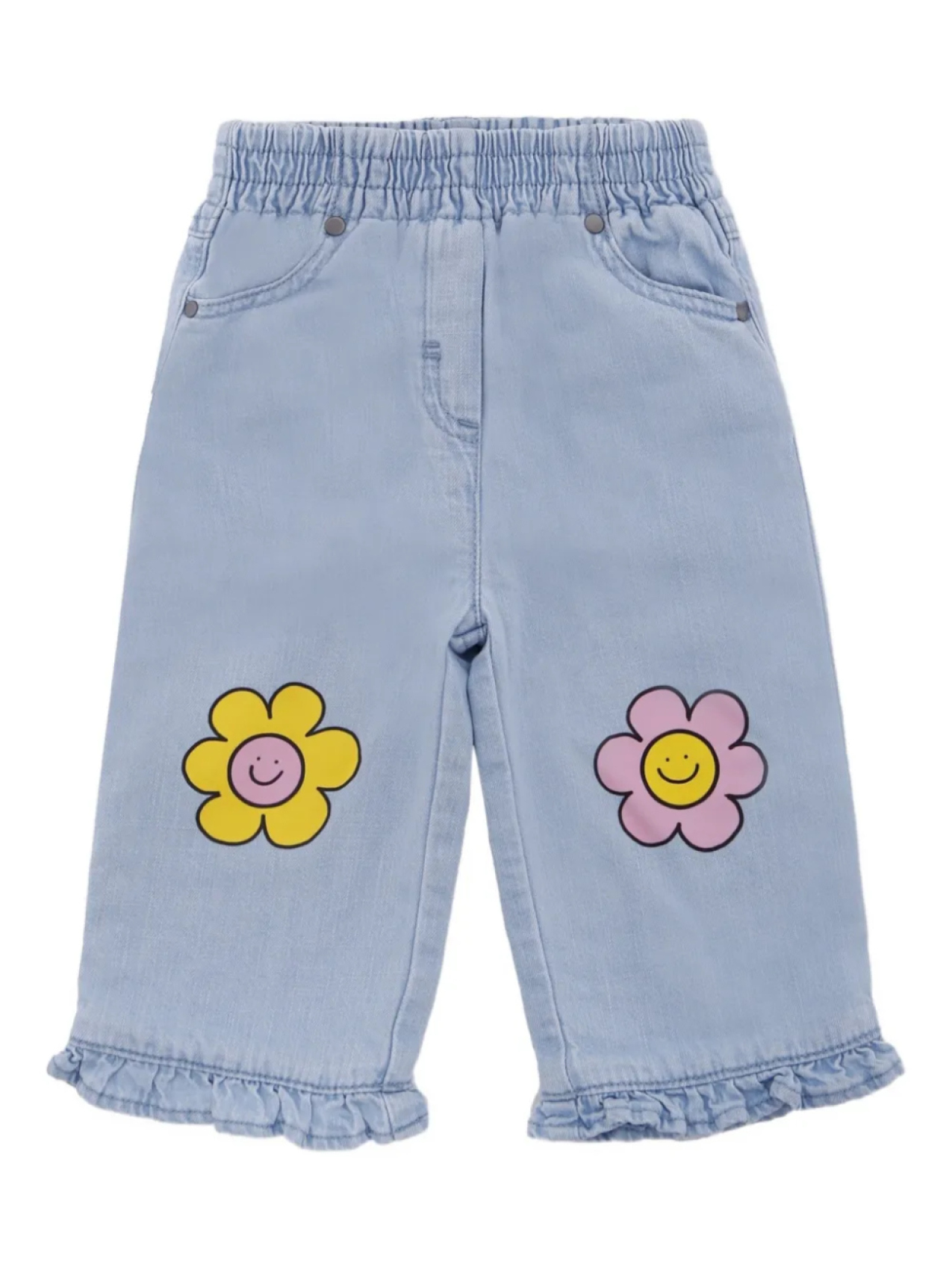 

Джинсы с оборками по низу Stella McCartney Kids, синий