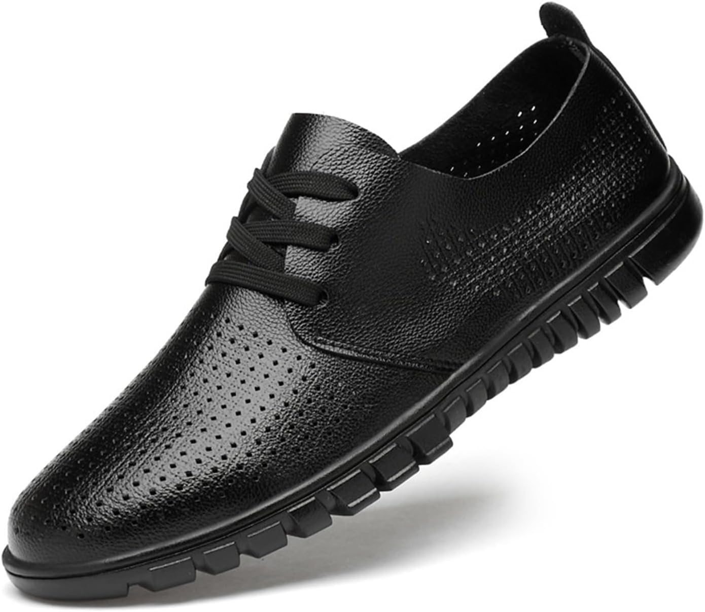 

Мужские модные кроссовки NIAIRKE из кожи, ретро стиль, повседневная обувь для мужчин, дышащие мужские кроссовки, черный