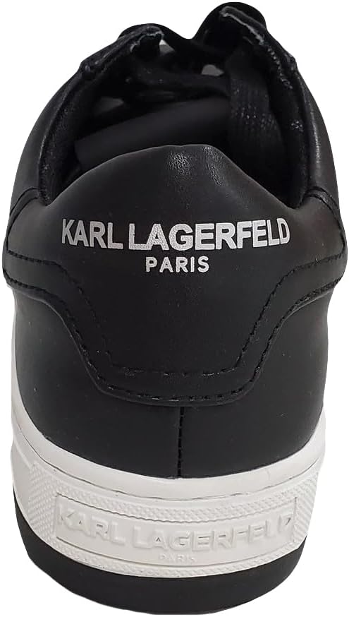 Мужские кожаные кроссовки Karl Lagerfeld с двухтоновой подошвой, черный — фото 4