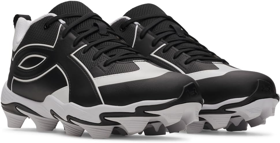 Under Armour мужские бейсбольные бутсы Leadoff Icon Low Rm, (001) Black/White/Black — фото 2