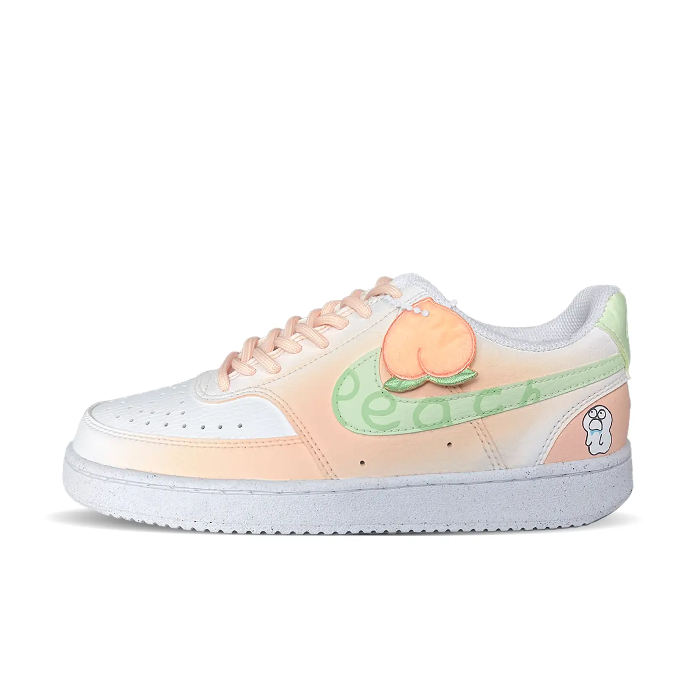 

Кроссовки Nike Court Vision 1 Skateboarding Shoes Women's Low-top Pink/green/white, цвет Peach