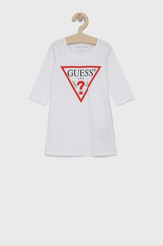 

Платье из хлопка для маленькой девочки Guess, белый