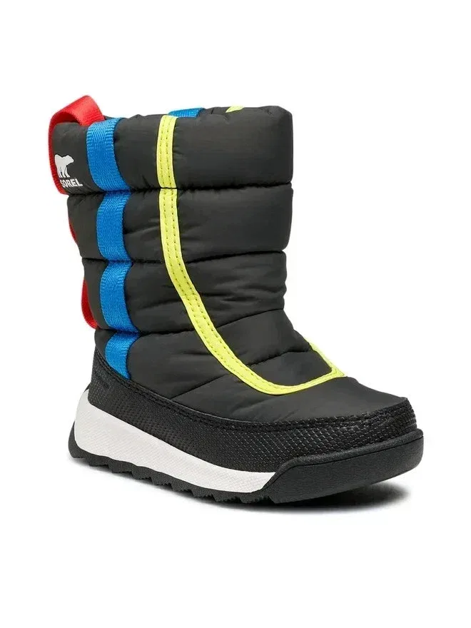 Детские водонепроницаемые зимние ботинки Sorel Whitney II Puffy Mid NC373, черные, RHS7773