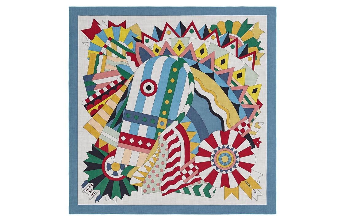 

Праздничный Скакун Шелковые Шарфы Женские Многоцветные HERMES