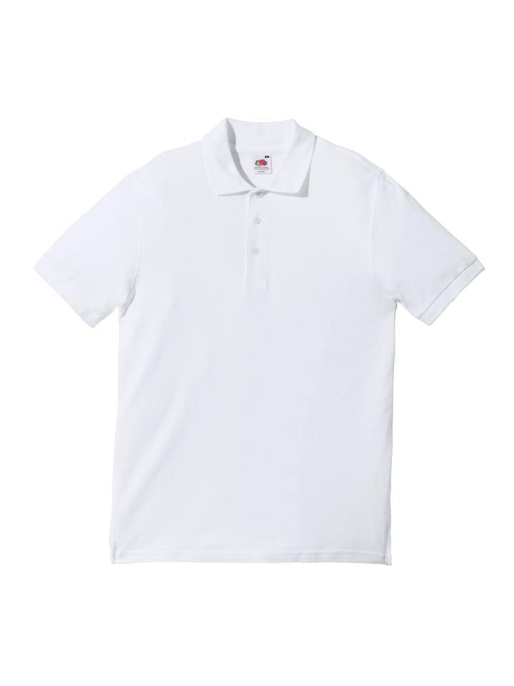 

Рубашка-поло унисекс пике белого цвета Fruit of the Loom, Белый, Рубашка-поло унисекс пике белого цвета Fruit of the Loom