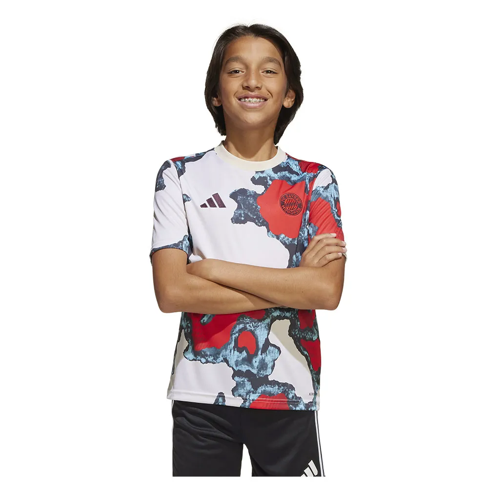 Футболка с коротким рукавом adidas FC Bayern 24/25 pre match junior, разноцветный — фото 4