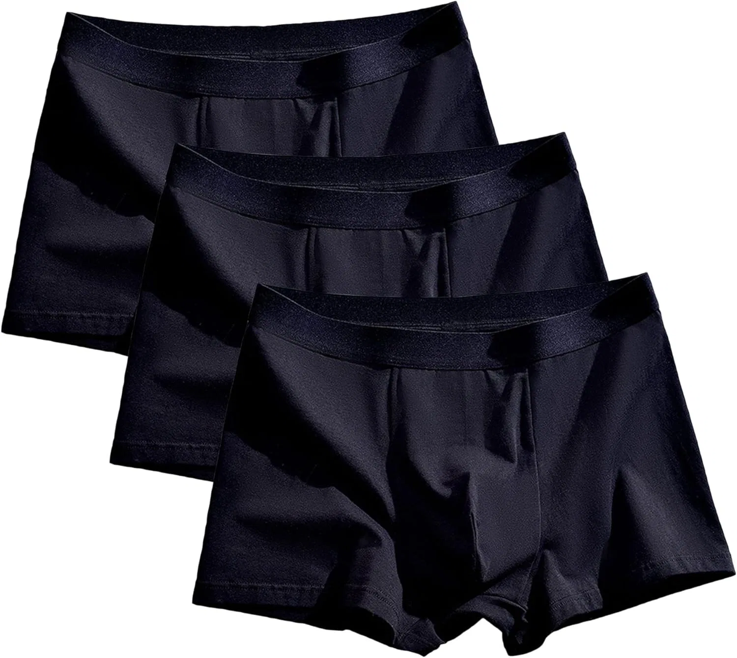 Трусы боксеры, мягкие, Black3pc