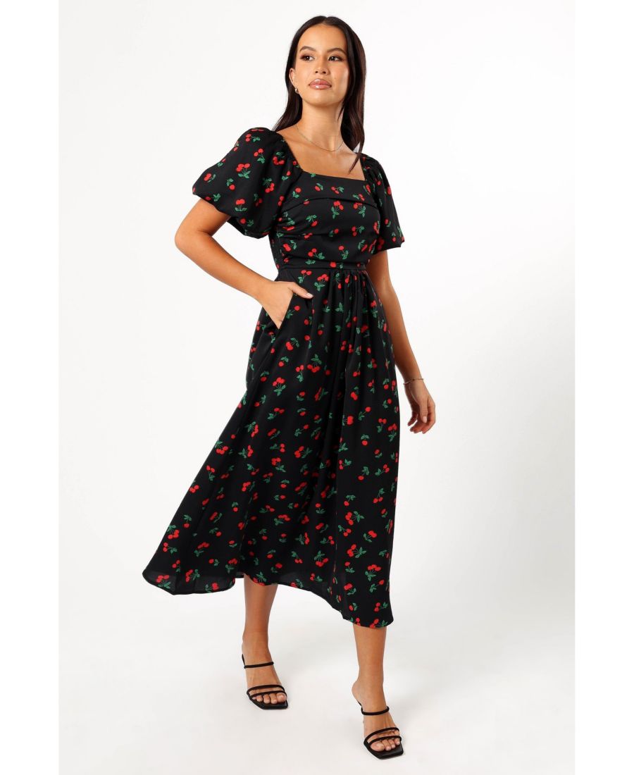 

Женское миди-платье Chlo с пышными рукавами Petal and Pup, Cherry print