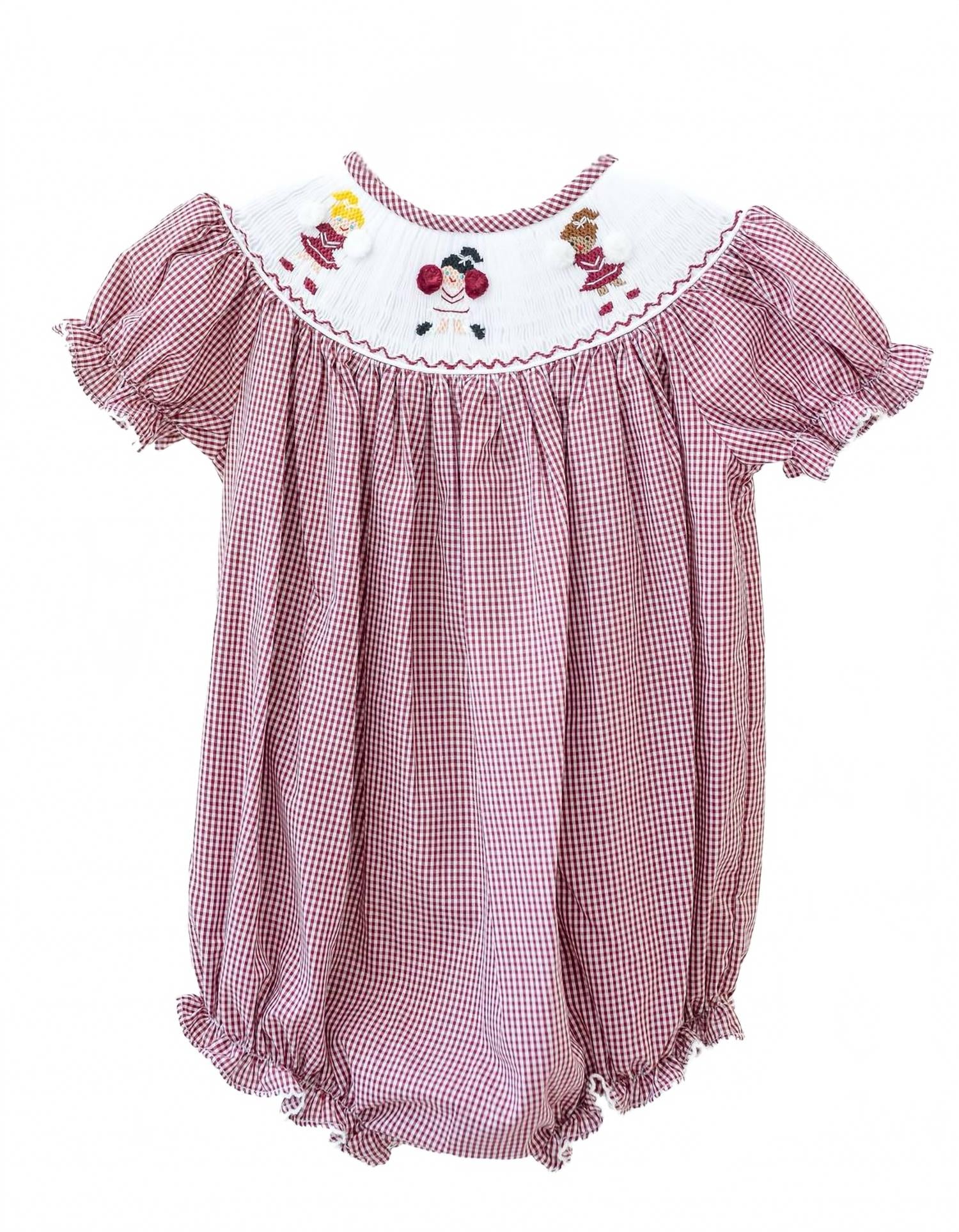 

Женская болельщица Birdie Smocked Bubble в бордовом цвете Ruth And Ralph, бордовый