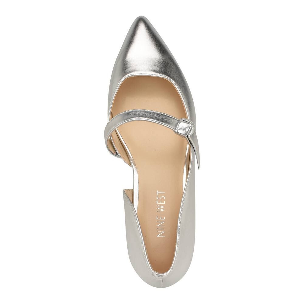 Женские туфли без шнуровки Nine West Leeza с острым носком, цвет Cream — фото 4