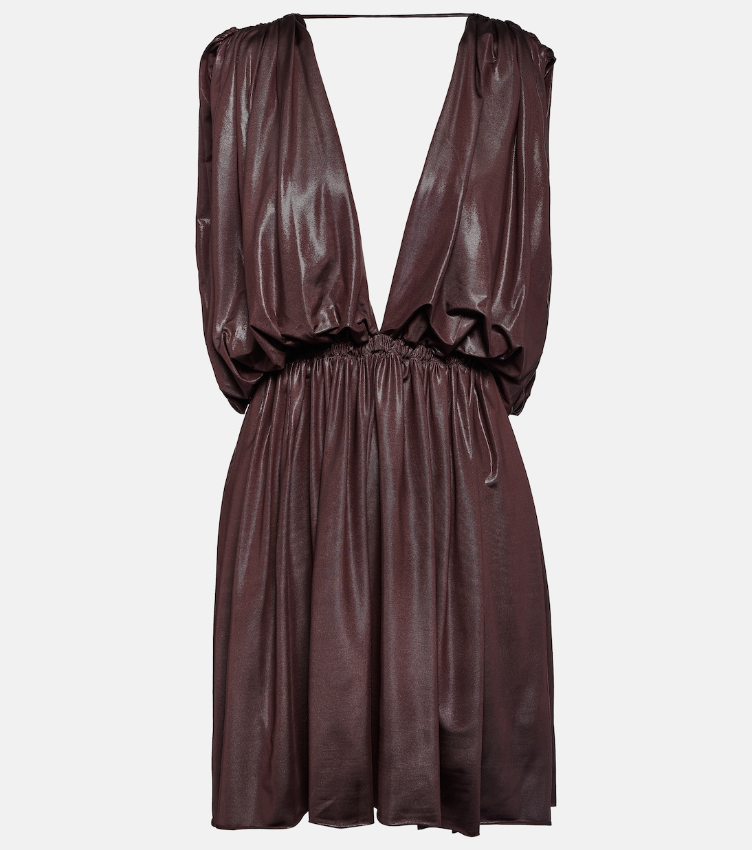 

Мини-платье из плиссированного джерси Лилии Rick Owens, Eggplant
