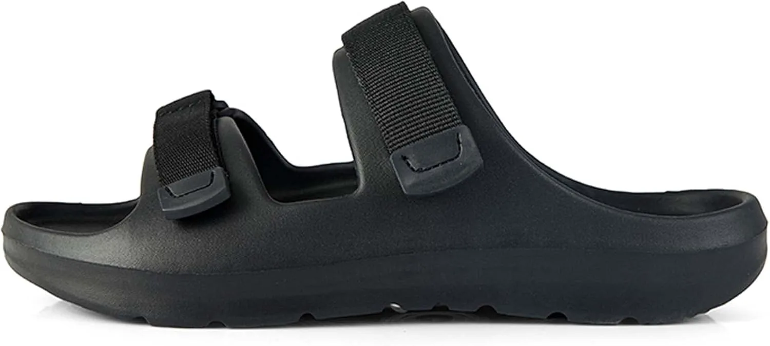 

Мужские летние сандалии, повседневные, модные, из ЭВА, однотонные, шлепанцы, дышащие, удобные, мягкие, легкие Generic, черный