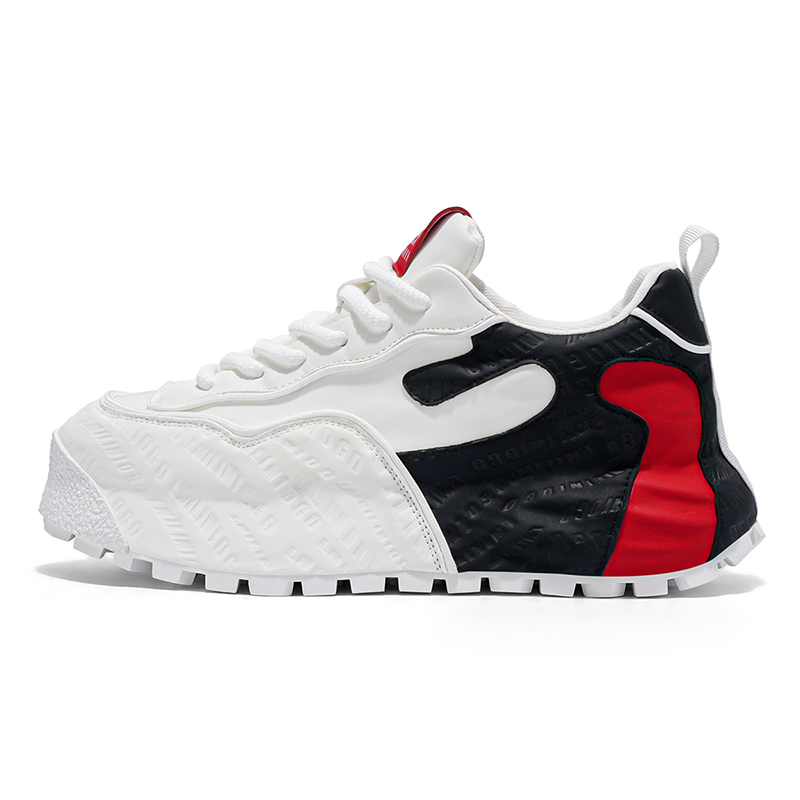 

Износостойкие низкие повседневные туфли для мужчин FAPAI, White Red