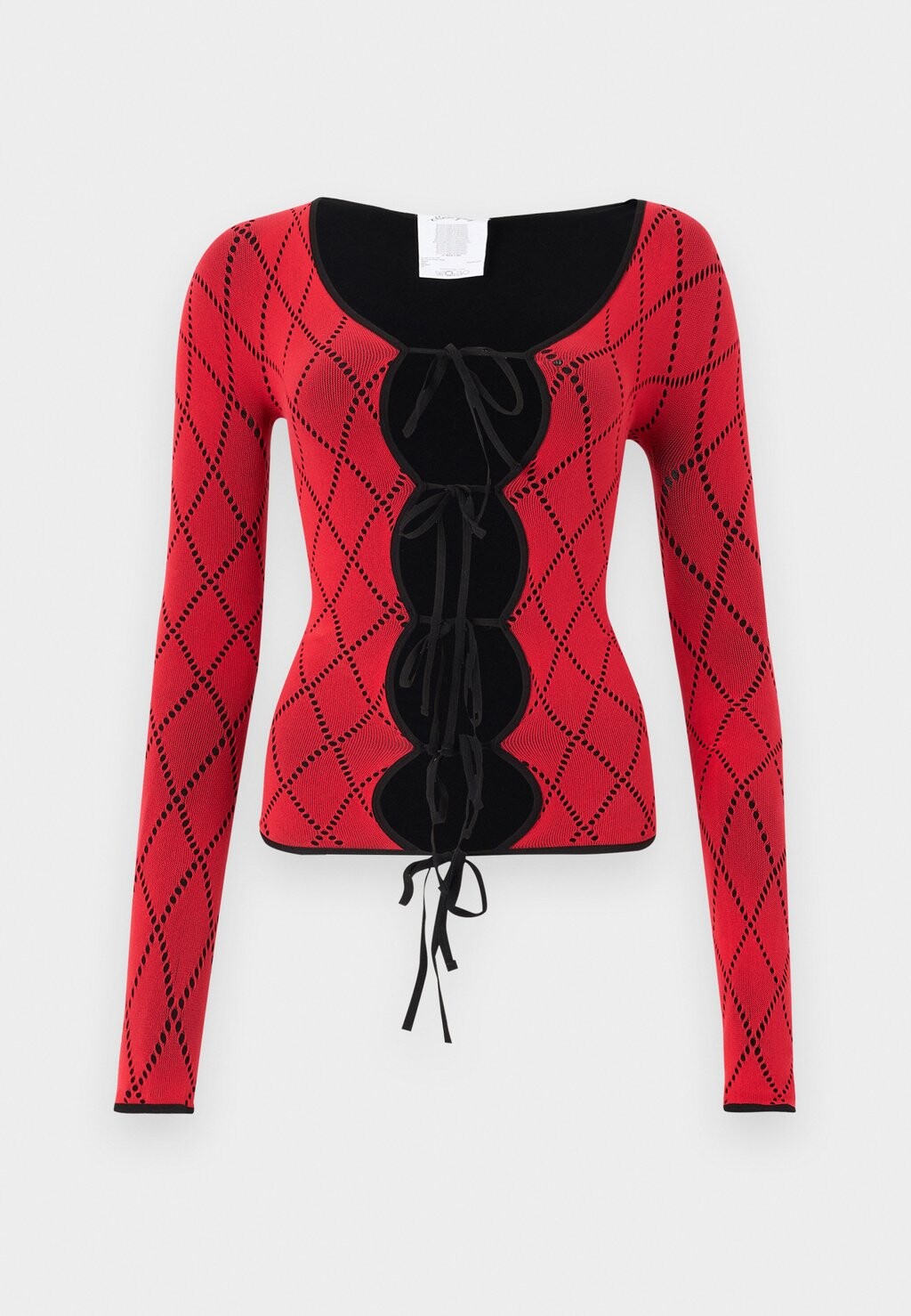 

Топ с длинными рукавами ARGYLE DOUBLE LAYER TOP Sinead Gorey, красный