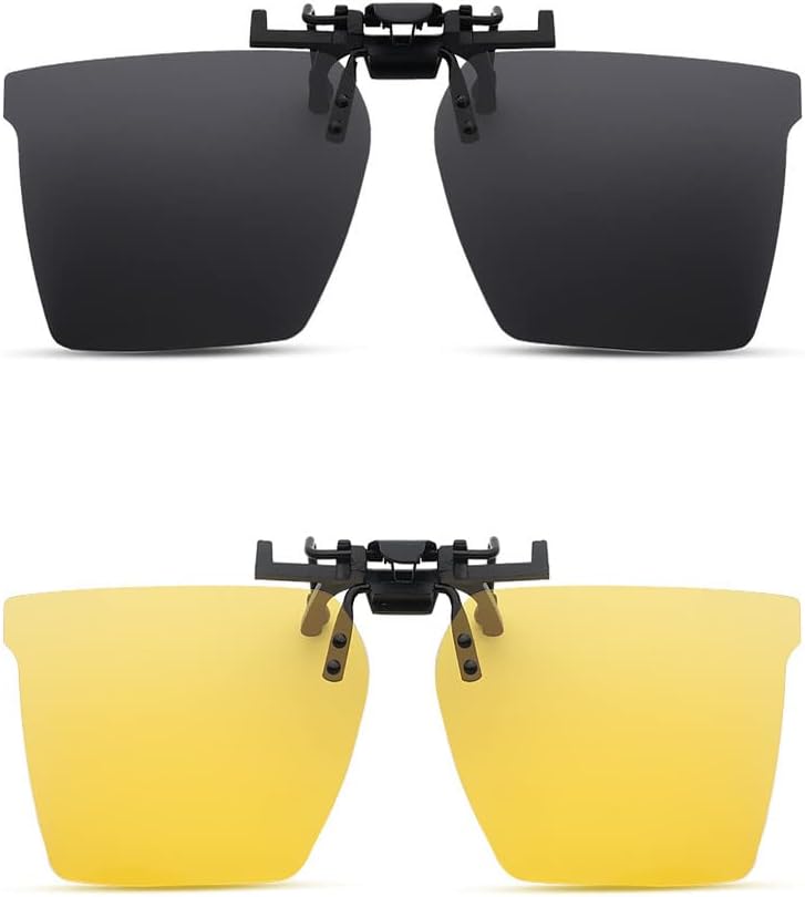 

Солнцезащитные очки, надеваемые поверх обычных очков, поляризованные солнцезащитные очки с зажимом для очков с диоптриями, откидные очки для рыбалки и вождения RuiJinGen, Am17 Blackyellow