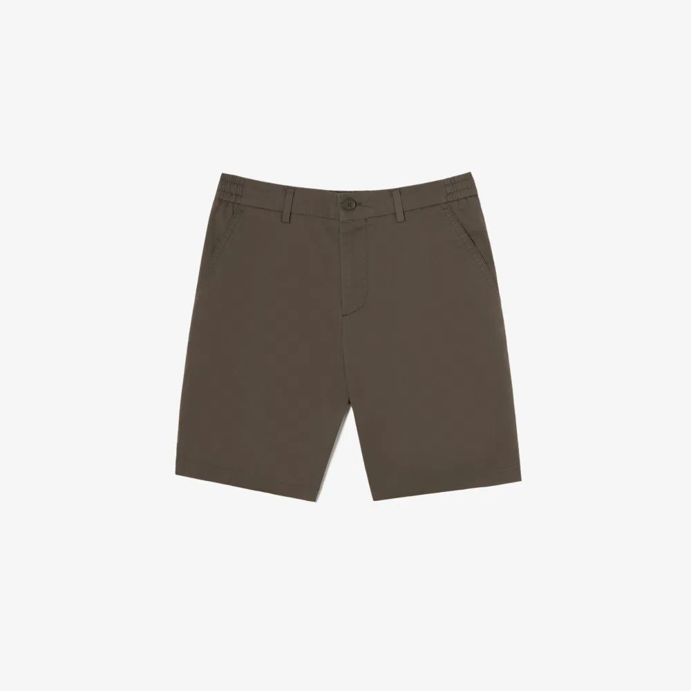 Мужские шорты-чиносы-бермуды, коричневые, от Lacoste