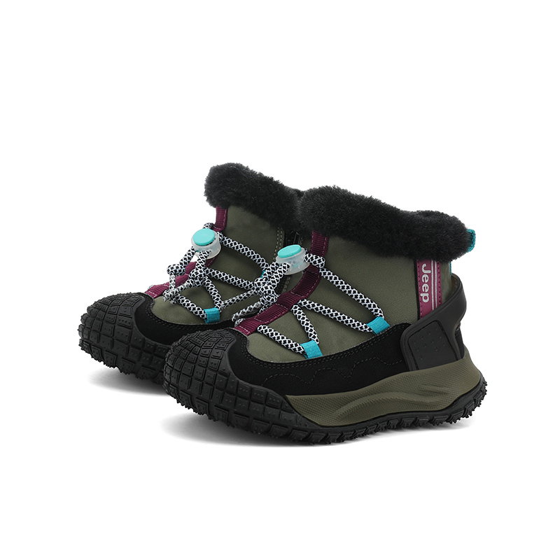 Высокие ботинки Kids' Boots Kids' Jeep, milk tea коричневый/айвори белый — фото 4