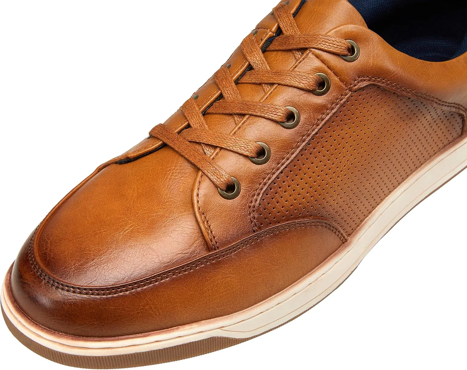 Мужские оксфордские туфли Vestey: повседневная элегантная обувь VOSTEY, B81Q12 Polished Brown — фото 2
