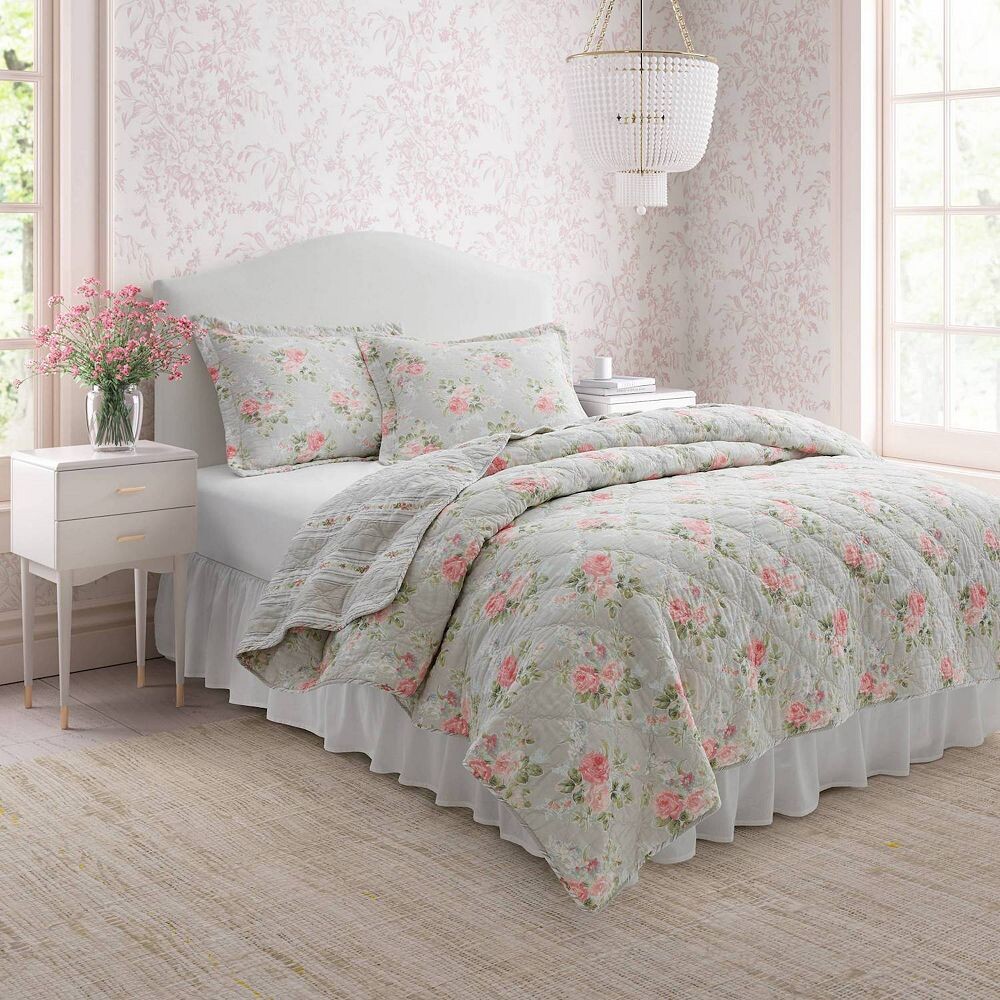 

розовый комплект одеял Laura Ashley Melany с накладками, розовый