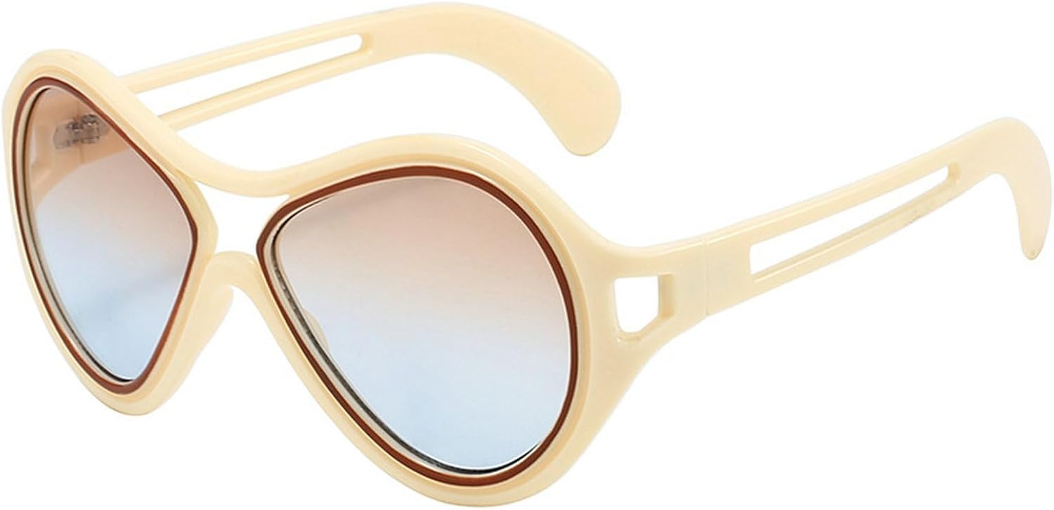 

Модные мужские солнцезащитные очки-пилот с двойной перемычкой, ретро-очки с градиентным зеркальным покрытием и защитой от УФ-излучения UV400, модные женские солнцезащитные очки с уникальной полой конструкцией mincl, White