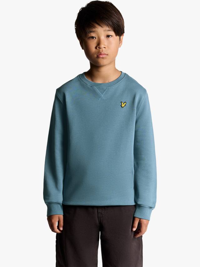 

Детский хлопковый свитшот с круглым вырезом Lyle & Scott, X861 Ocean Sky