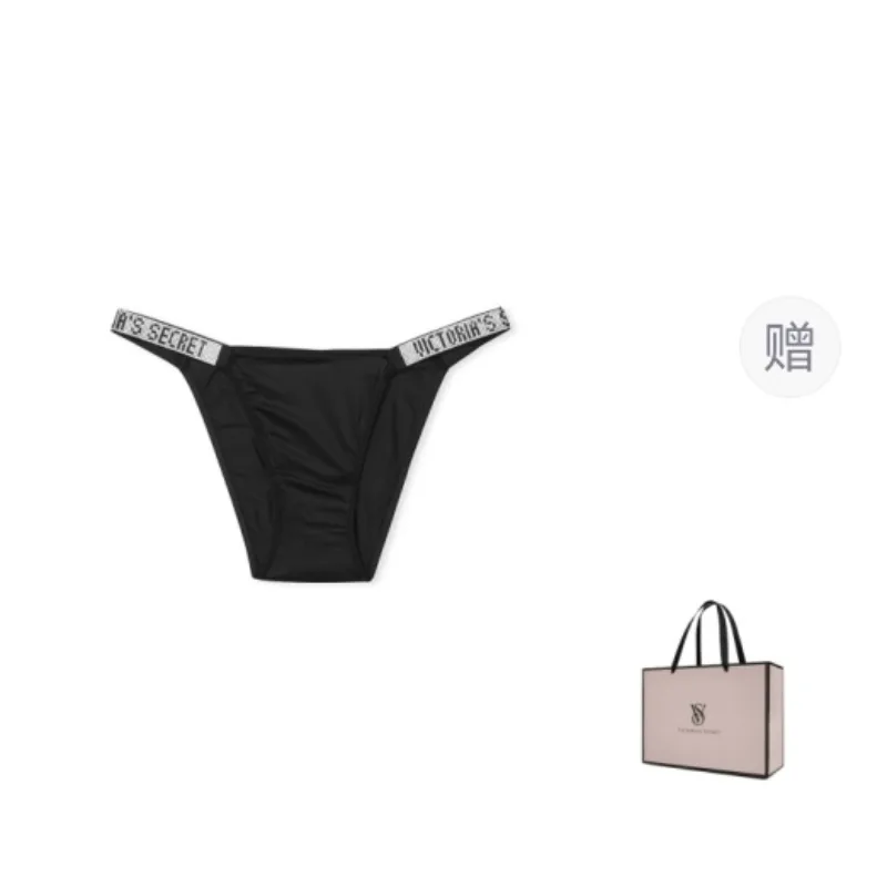 Victoria's Secret Женские стринги, 1 шт, черные