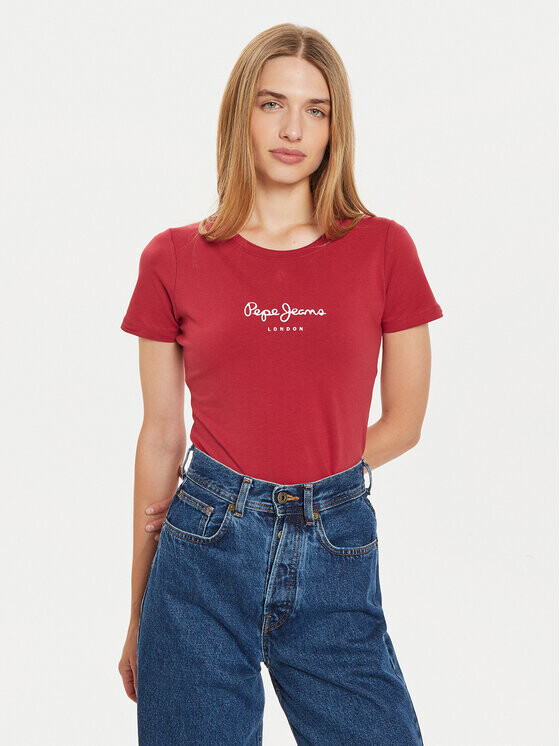 

Футболка узкого кроя Pepe Jeans, красный
