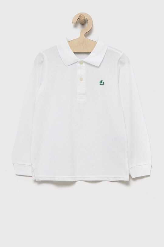 

Детская хлопковая рубашка с длинным рукавом United Colors of Benetton, белый