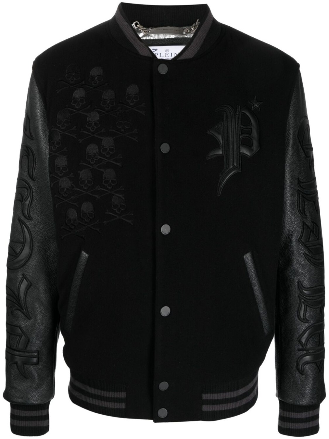 

Philipp Plein бомбер Gothic Plein с логотипом, черный
