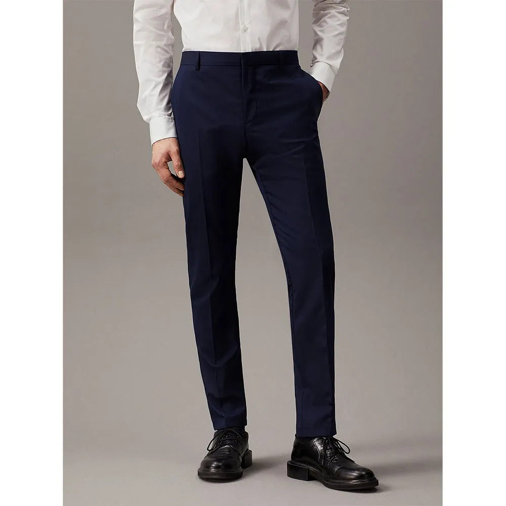 

Брюки Calvin Klein Stretch Wool Slim Fit dress, синий