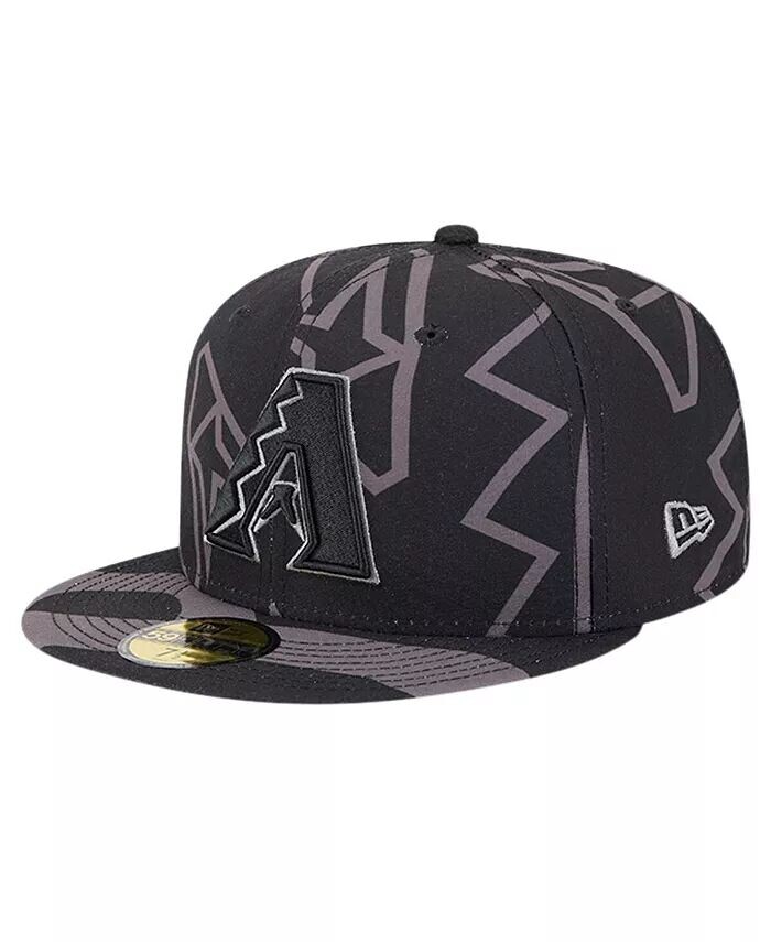 

Мужская черная приталенная шляпа с логотипом Arizona Diamondbacks Fracture 59FIFTY New Era, черный