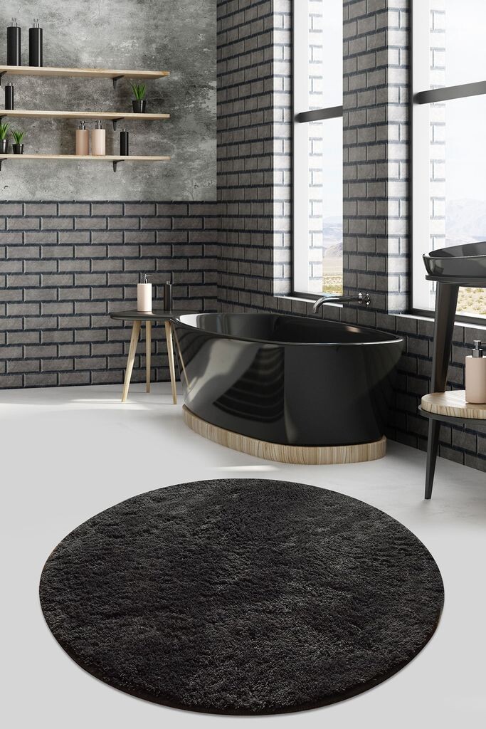 

Mijolnir, Colors- CHL1175, антрацит, коврики для ванной, 1450 г/м², 100% полиакрил, серый