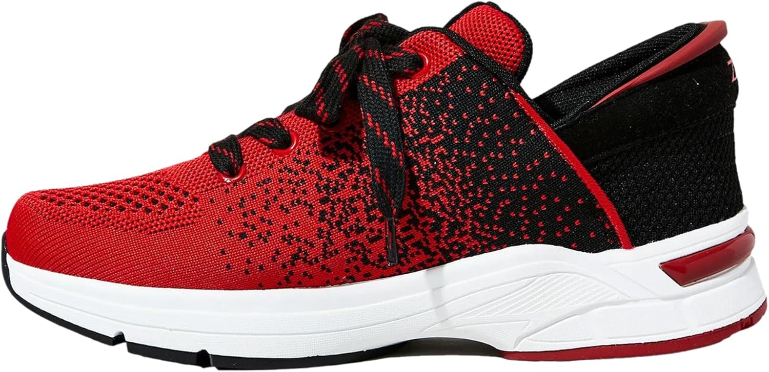 

Мужские кроссовки ZEBA без шнурков - Повышайте комфорт и стиль с идеальными прогулочными и модными кроссовками, Cherry Red