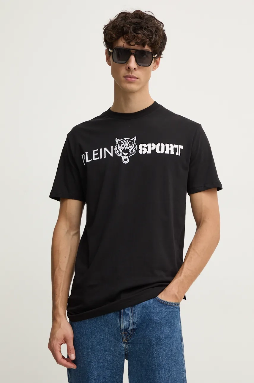 

PLEIN SPORT хлопковая футболка, черный