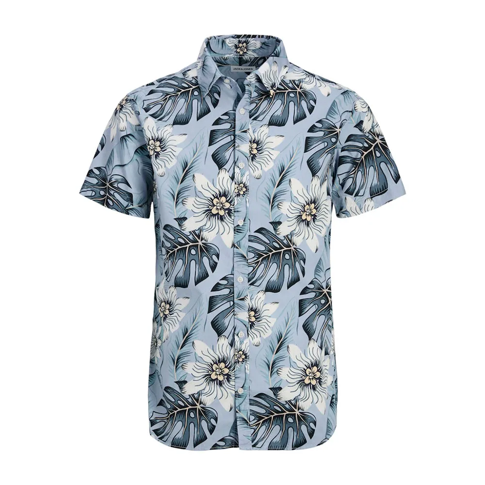 

Рубашка с коротким рукавом Jack & Jones Hawaii Aop, синий