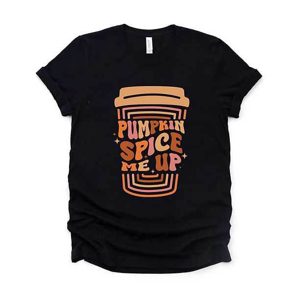 

Футболка с принтом Pumpkin spice me up cup Simply Sage Market, Black, Черный, Футболка с принтом Pumpkin spice me up cup Simply Sage Market, Black