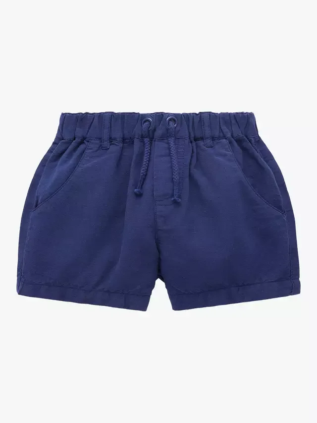 Детские шорты из смеси льна Purebaby, Navy
