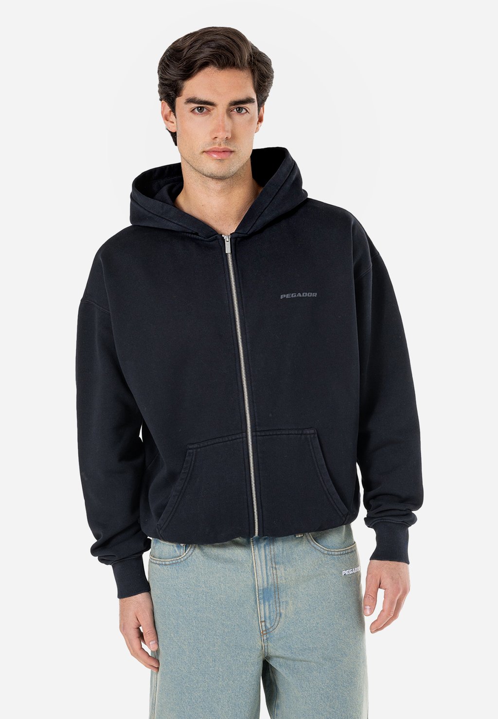 

Толстовка на молнии COLNE LOGO OVERSIZED JACKET Pegador, черный