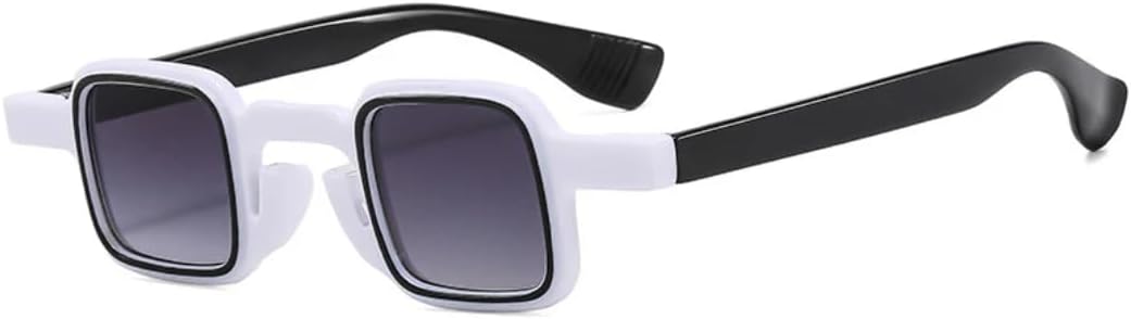 

Модные маленькие солнцезащитные очки для женщин с прозрачными градиентными линзами, солнцезащитные очки UV400, ретро-стиль, трендовые двухцветные очки для мужчин UUPTTPL, White Black Gray