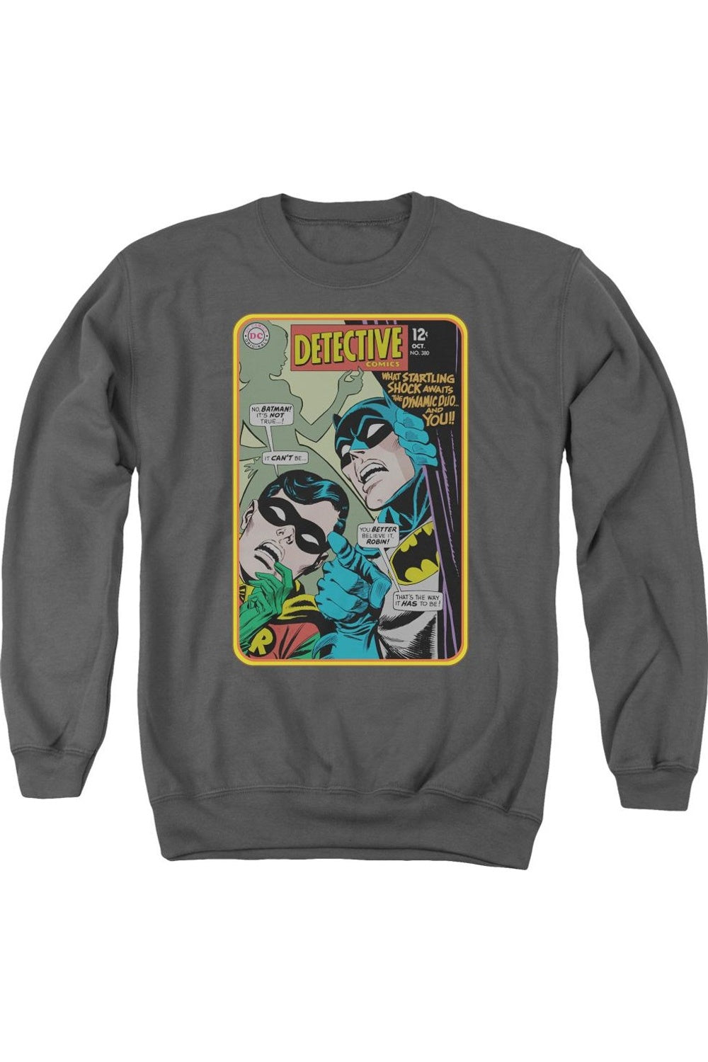 

Толстовка Batman Detective #380 для взрослых с круглым вырезом Gildan, цвет charcoal