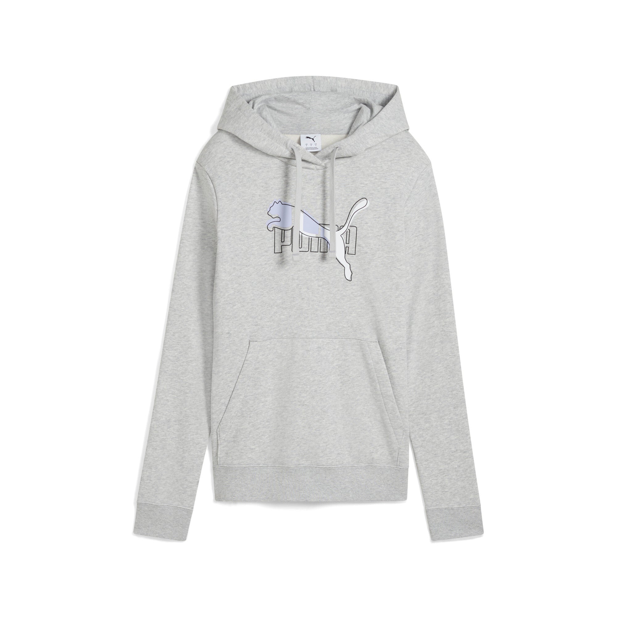 

Женская толстовка с капюшоном PUMA Essentials Logo Lab, цвет light gray heather