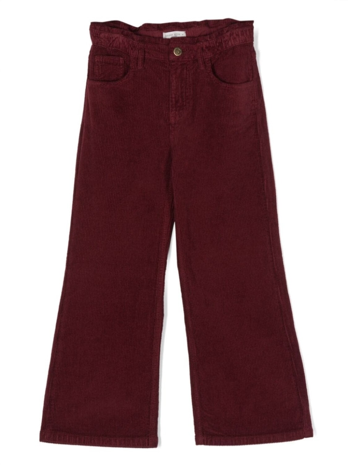 

Golden Goose Kids вельветовые брюки с вышитым логотипом, красный