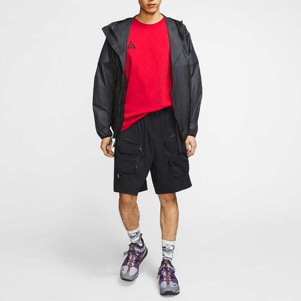 Футболка acg small logo casual с коротким рукавом large red Nike, красный — фото 3