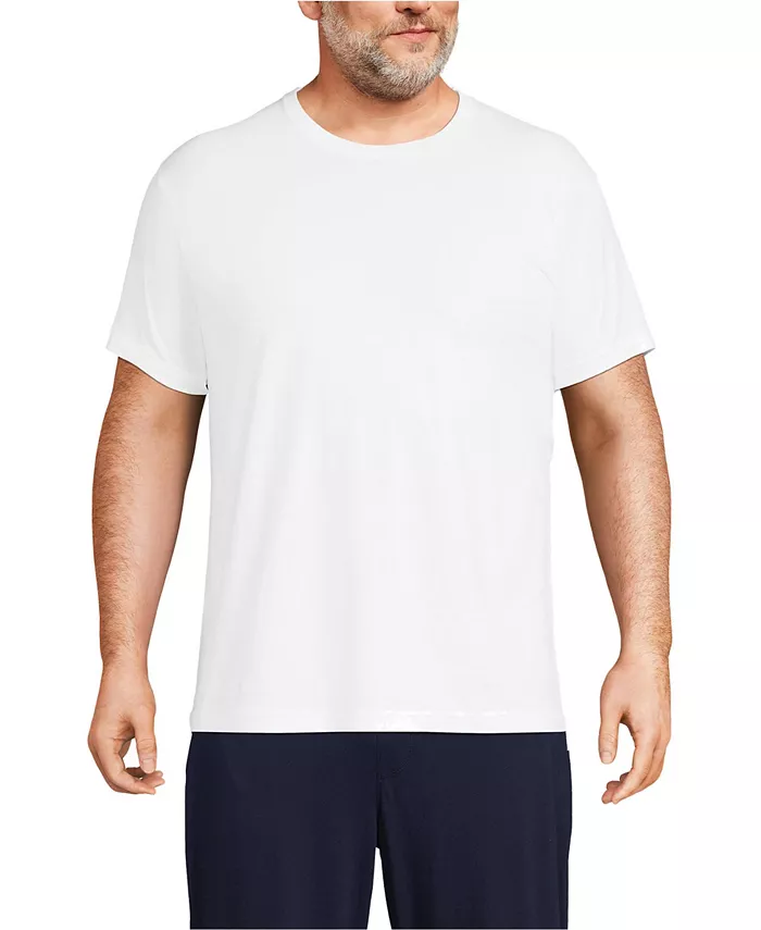 

Футболка с круглым вырезом Big & Tall, 3 шт Lands' End, белый
