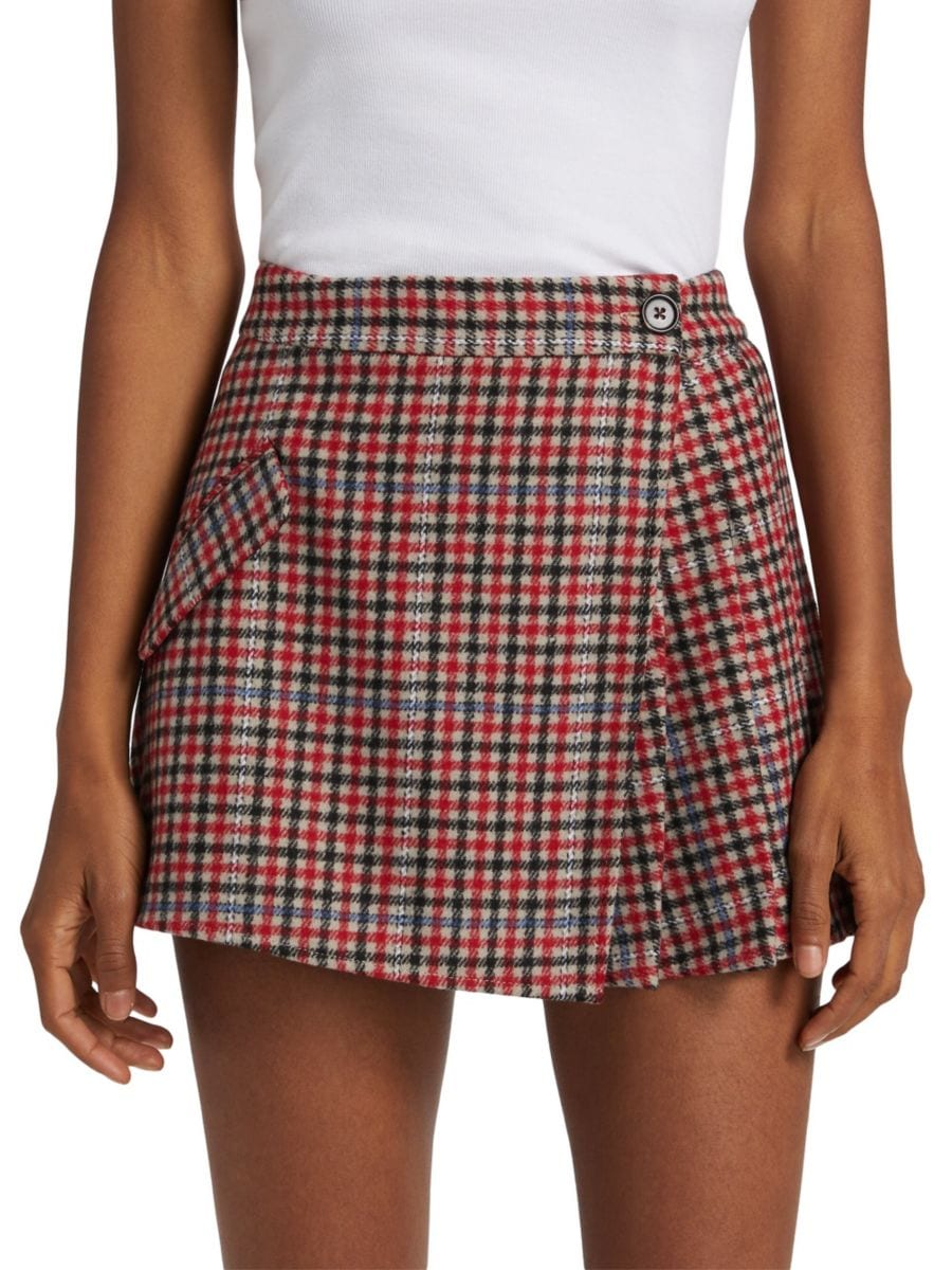 

Мини-юбка в клетку Adriana с плиссировкой Rails, цвет Crimson Mini Check