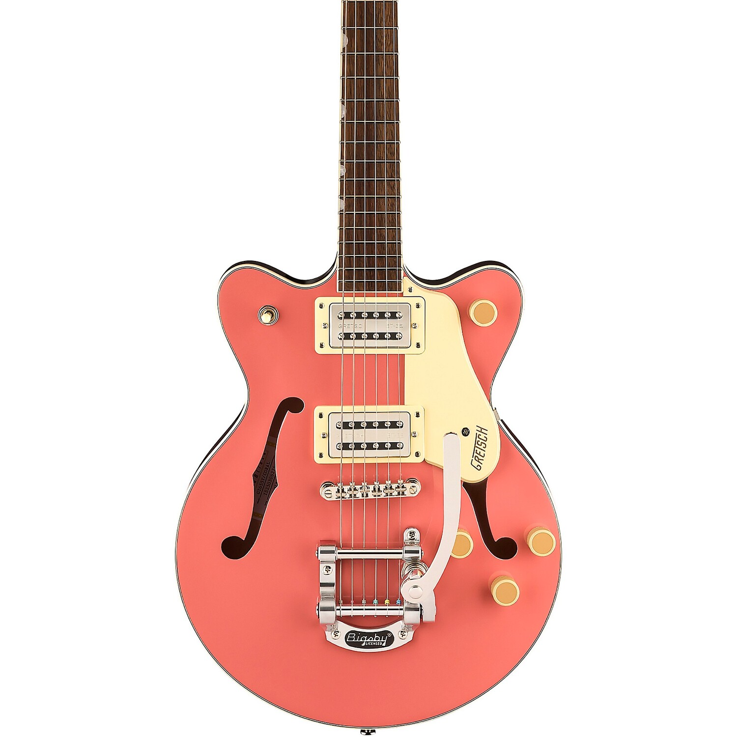 

Gretsch Guitars G2655T Streamliner Center Block Jr. Double-Cut с электрогитарой Bigsby Coral