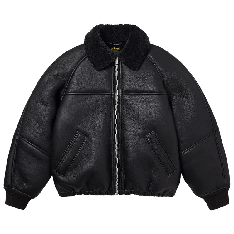 

Куртка Supreme x Schott Shearling Bomber Jacket, черный