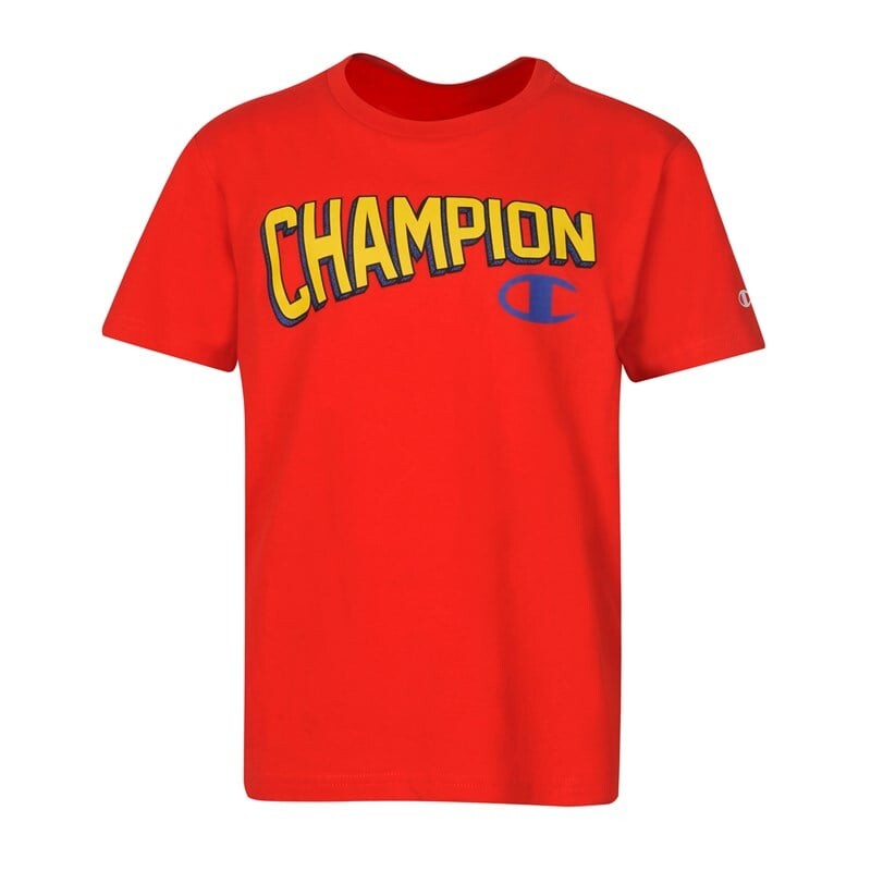 

Детская футболка с графическим логотипом Champion, красный