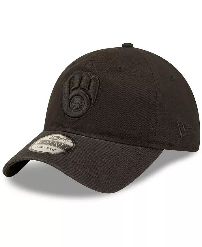 

Мужская регулируемая кепка Milwaukee Brewers Black on Black Core Classic 2.0 9TWENTY New Era
