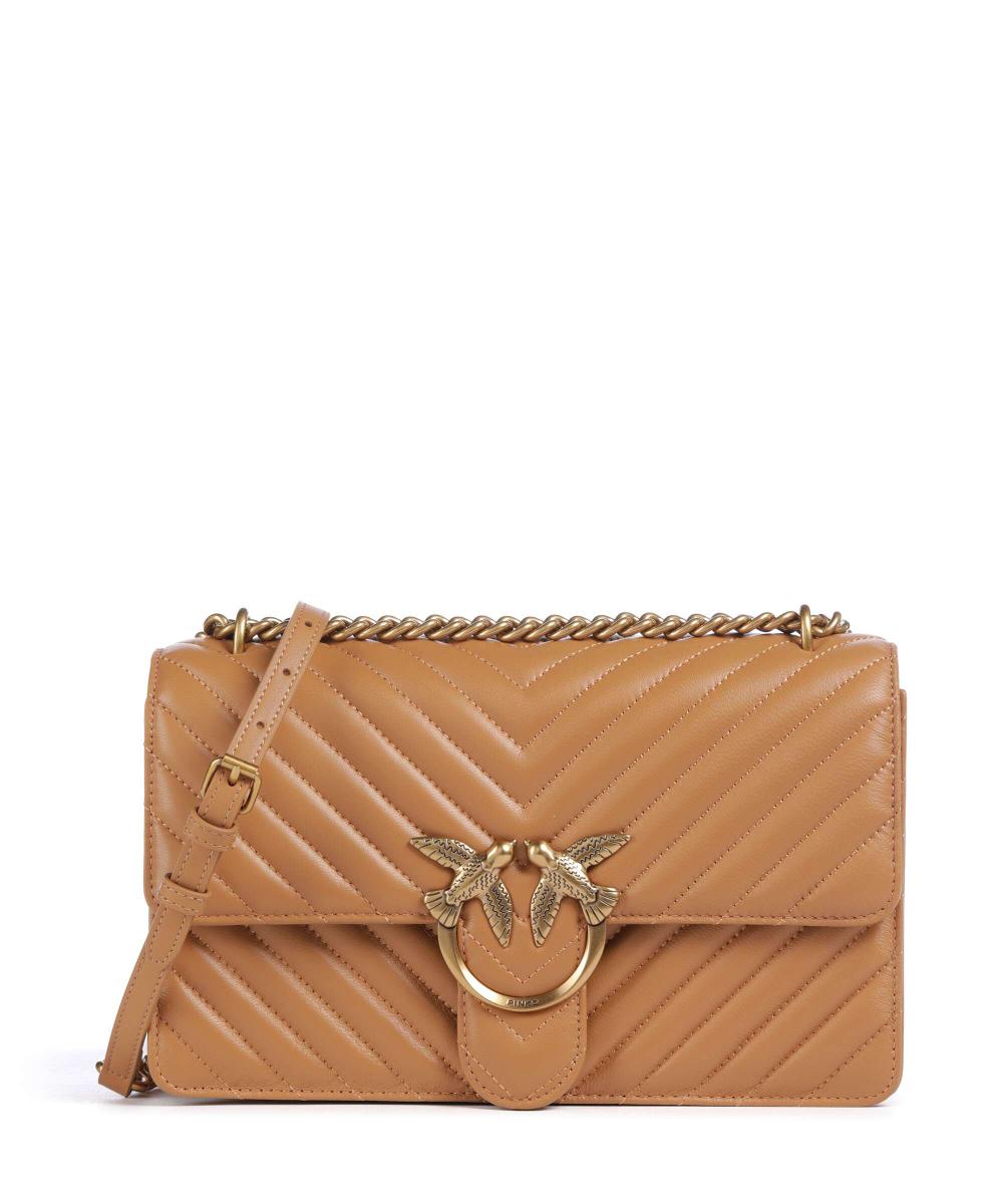 

Love one классическая сумка через плечо из овчины Pinko, коричневый